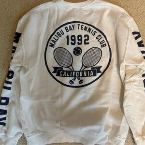 Malibu Bay White Crew Neck Sweater